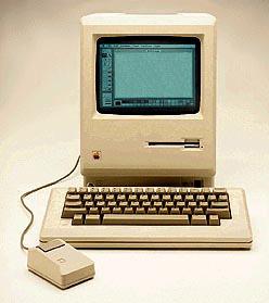 O Macintosh (1984) foi o primeiro computador a usar interface gráfica e mouse.