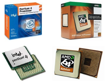Processadores da Intel e da AMD
