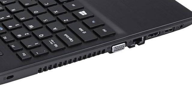 Conexões na lateral do notebook Acer Aspire E5-571-52ZK