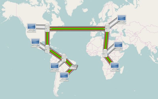 Apesar de estarem conectados à Internet, dois computadores em uma VPN se comunicam de forma privada